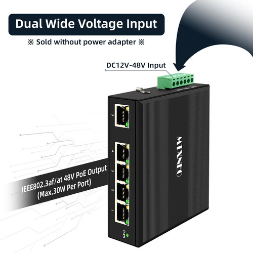 Interruptor De Red Gigabit 5 Puertos Poe 120w Total