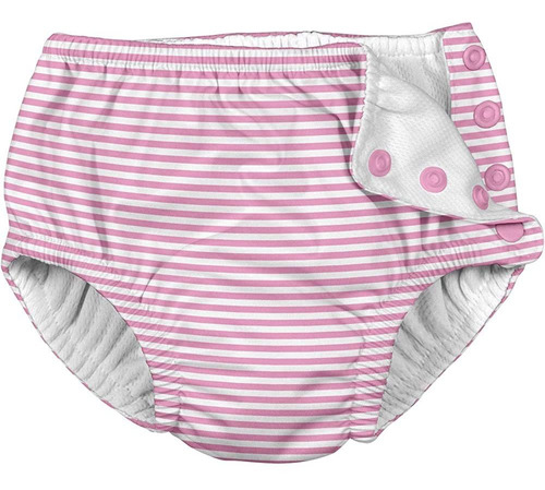 I Play Girls Swim Pañal Pink Pinstripe - 3t