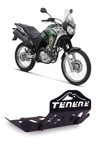 Protetor De Cárter Motor Preto Coyote Para Yamaha Tenere 250