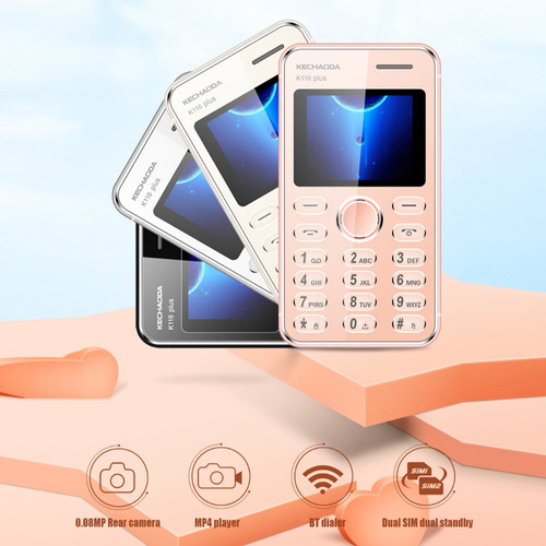 Tarjeta Mini teléfono 1.8 pulgadas pantalla kechaoda K116 Plus 