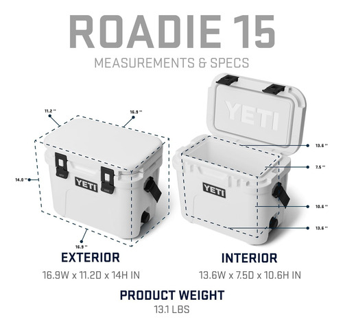 Yeti Roadie 15 Cooler Duro Con Correa Para El Hombro Doubled