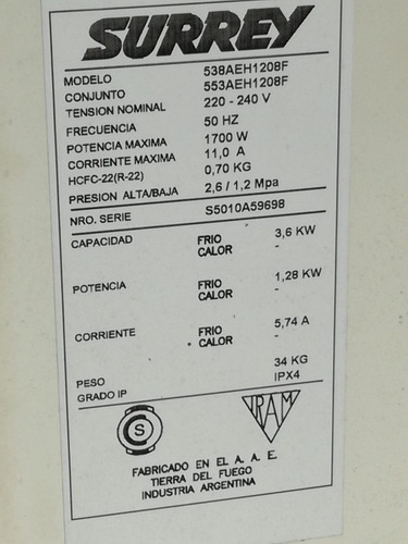 Surrey Split 3000 F.solo Usado - Estado Ok - R22 Mod Waira Blanco (Usado)