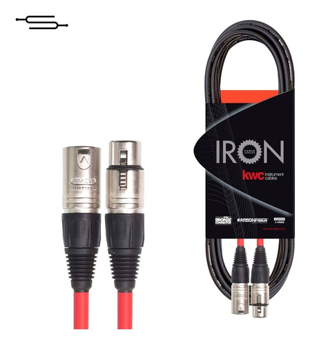 Imagen 1 de 4 de Cable Cable Xlr (cannon) 6 Metros Microfono Kwc Iron 242  