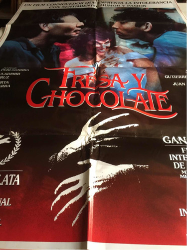 Poster Fresa Y Chocolate Vladimir Cruz Jorge Perugorría 1993