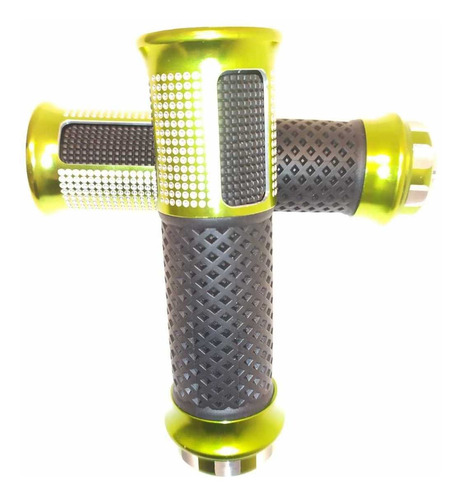 Puño Aluminio Verde Con Goma Verde