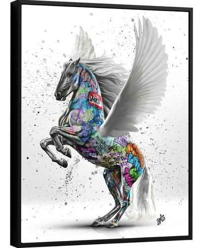 Quadro Decorativo Pegasus Craig | 122x92cm Moldura Madeira