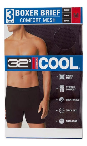 Boxer 32 Degrees Hombre 3 Pack Mesh  Original 100 %
