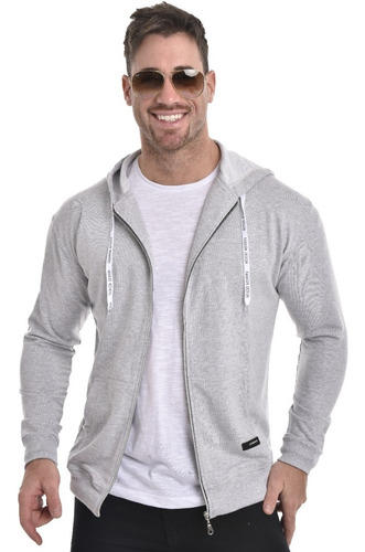 Imagen 4 de 6 de Campera Buzo Hoodie Hombre Capucha Rustica Colores Joemar