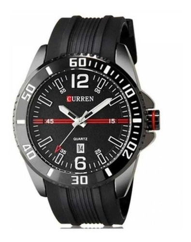 Relogio De Pulso Com Datador Pulseira De Borracha Premium