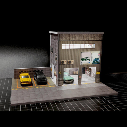 Modelo De Taller Automático Diorama Diorama Miniatura
