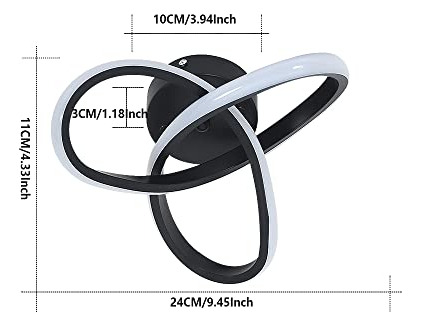 Lámpara De Techo Led Moderna De 22 W, Diseño En Espiral, De