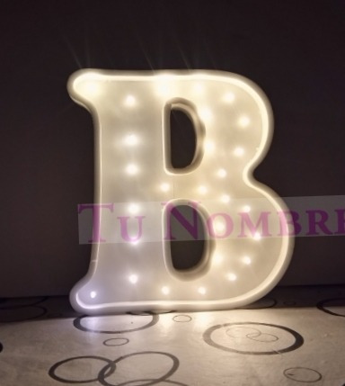 Imagen 2 de 6 de Letra 25 Cm Con Luz Led Polyfan Tu Nombre Importa