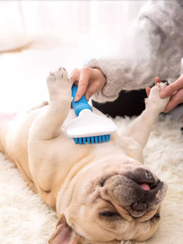 Cepillo Masaje Silicona Para Perros Gatos Pelo Largo Y Corto