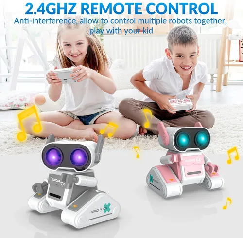 Rc Robot Juguetes Para Niños, Control Remoto Recargable R...