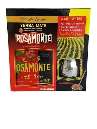 Yerba Mate Rosamonte Kit Matero - Kg a $155999