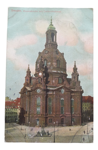 Alemania Franuenkirche Iglesia Lutherana 1906 Postal