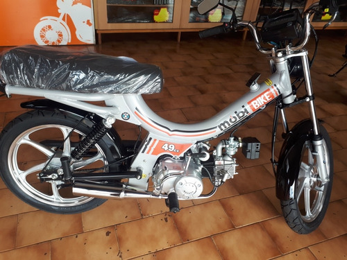 Mobi Bike 49cc Bicicleta Motorizada Preta/branca E Prata