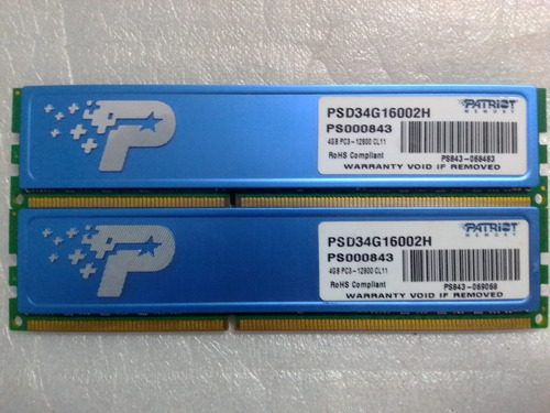 Memoria Ram Ddr3 4gb 1600 Patriot  -- Am3+/fm2/core I7/i5/i3