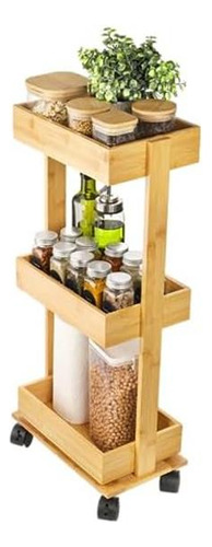 Topzea Slim Storage Cart, 3 Niveles Rolling Utility Cart En