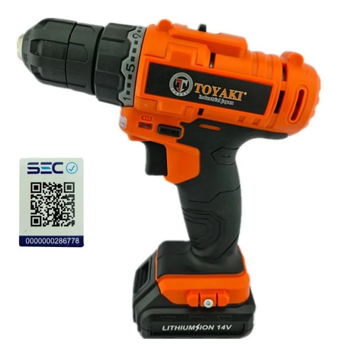 Taladro Atornillador Inalambrico 10mm 14v Toyaki Tk-839