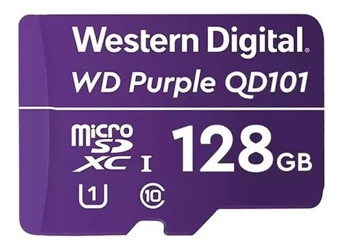 Imagen 2 de 4 de Memoria Micro Sd Sdxc 128gb Wd Purple Surveillance Clase 10