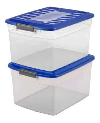 Caja Plastica Organizadora Apilable 42lts X2u Colombraro 