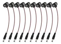 Comprar Conector Batería Dc 9v A Plug, Broche Pila Arduino 10 Piezas