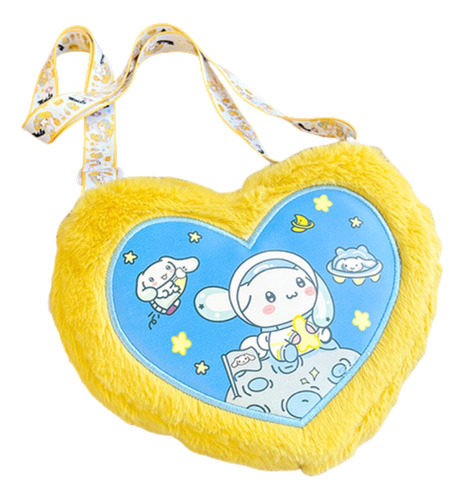 Cartera Cinnamoroll De Felpa Con Forma De Corazon Kawaii