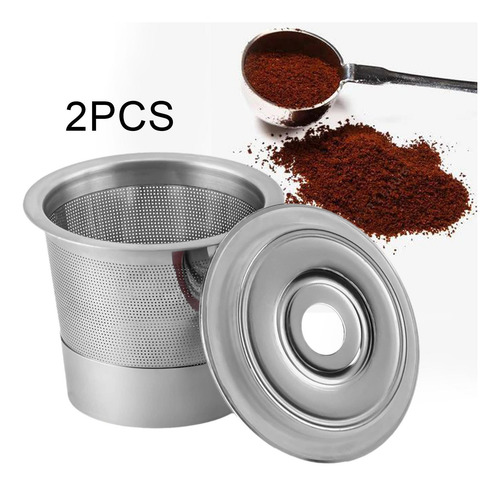 2 Piezas De Cápsulas De Café Expreso De Acero Inoxidable