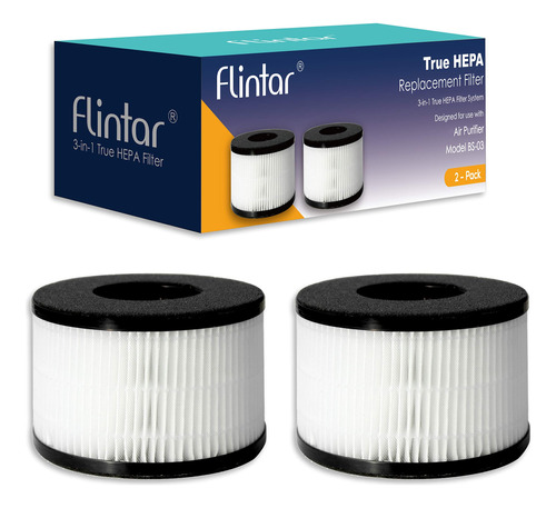 Flintar Bs-03 - Filtro De Repuesto Hepa 3 En 1 De Grado H13,