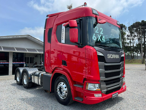 Scania R 540 Traçado Vermelho 2022 Teto Baixo Freio Retarder