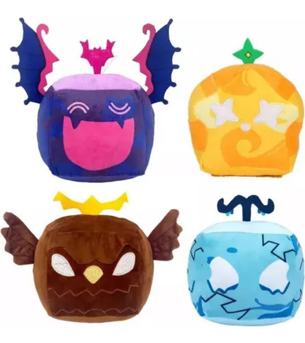 Zx 4piezas Blox Fruits Juguetes Peluche Cumpleaños Navidad