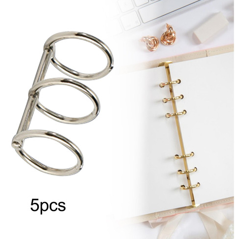 5 Pces 3 Ligantes De Folhas Soltas De Metal Do Prata 30mm