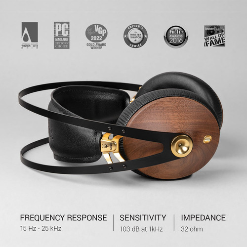 Fones De Ouvido Meze Audio 99 Classics Walnut Gold Com Fio E