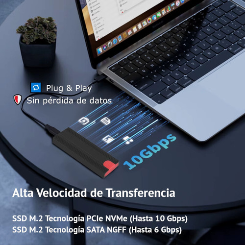 Adaptador Cofre Case Ssd M.2 M2 Nvme Pcie Sata Usb C A