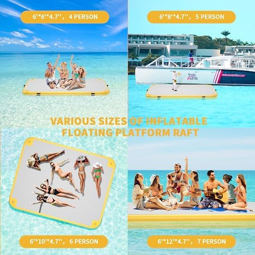 Gonflable Muelle Flotante Inflable, Balsa De Plataforma De A