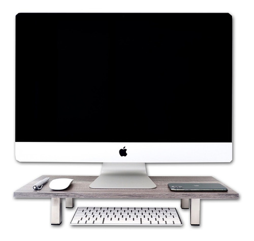 Soporte Para Monitor, iMac, Laptop, De Madera Patas De Acero
