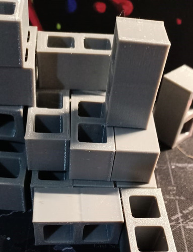 Ladrillos Para Maquetas Escala 1:12 Impreso En 3d 50pz