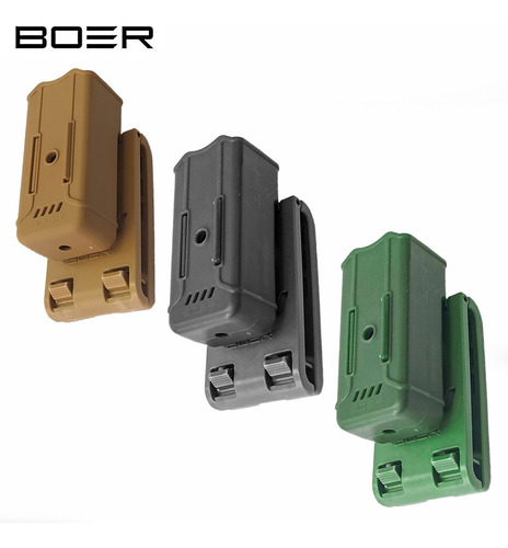 Imagen 2 de 10 de Porta Cargador Táctico Polimero Boer Molle Universal Clip
