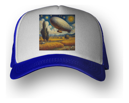 Gorra  Zeppelin Estilo Van Gogh Dibujo Cielo