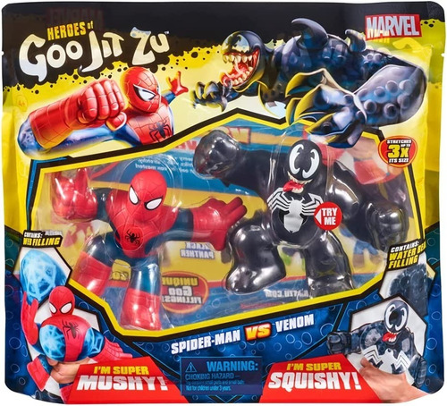 Spider Man & Venom 2pack Heroes Of Goo Jit Zu Elástico (3x)