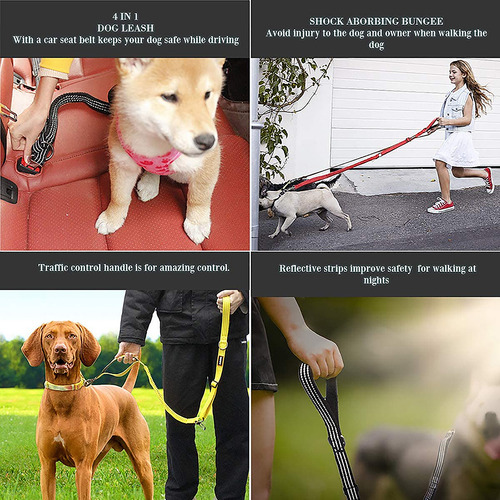 Correa Multifuncional Para Perros 4 En 1, Correa Para Perros
