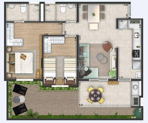 Imagem 14 de 15 de Apartamento Com 2 Dormitórios À Venda, 73 M² Por R$ 517.900,00 - Morumbi - Paulínia/sp - Ap0644