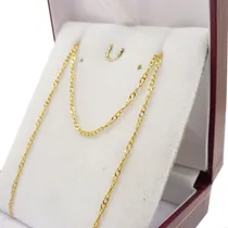 Comprar Cadena Oro Enchapado Dorado Fina Singapur 1mm 50cm Oro 18kts