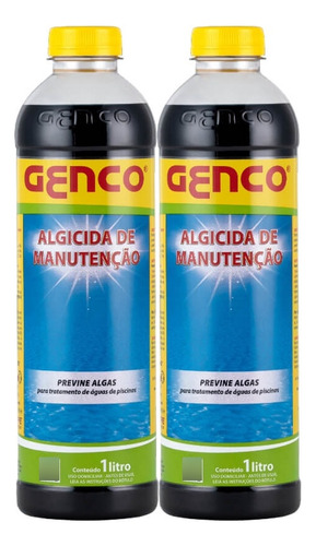 Kit 2x Algicida Manutenção Genco 1l