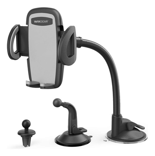 Soporte Universal Para Celular Para Auto 3 En 1 - Negro