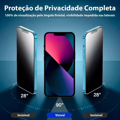 Película Privacidade Cerâmica Fosca iPhone 12 - Não Quebra