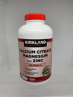 Calcium Citrate Magnesio Zinc D3 - 500 Tab Kirkland