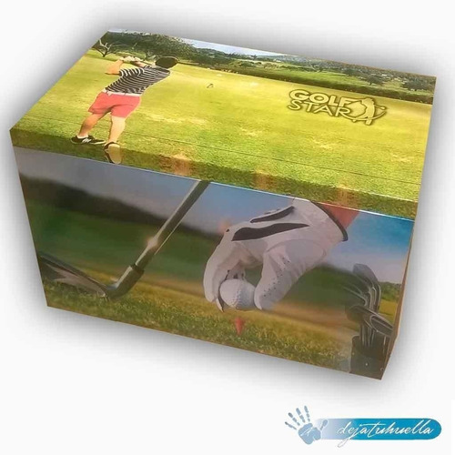 Golf Caja De Madera (26x16x20) Para Pelotas