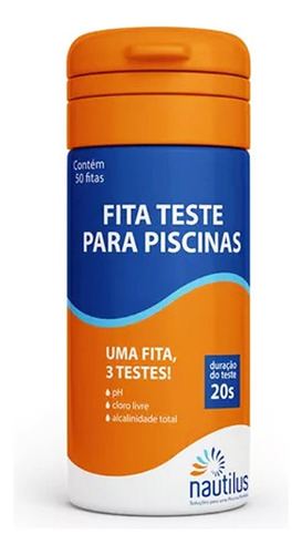 Fita Teste P/piscina 3 Em 1 Nautilus Ph Cloro E Alcalinidade